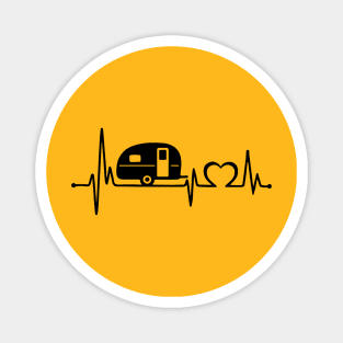 Funny Camping Heartbeat Magnet